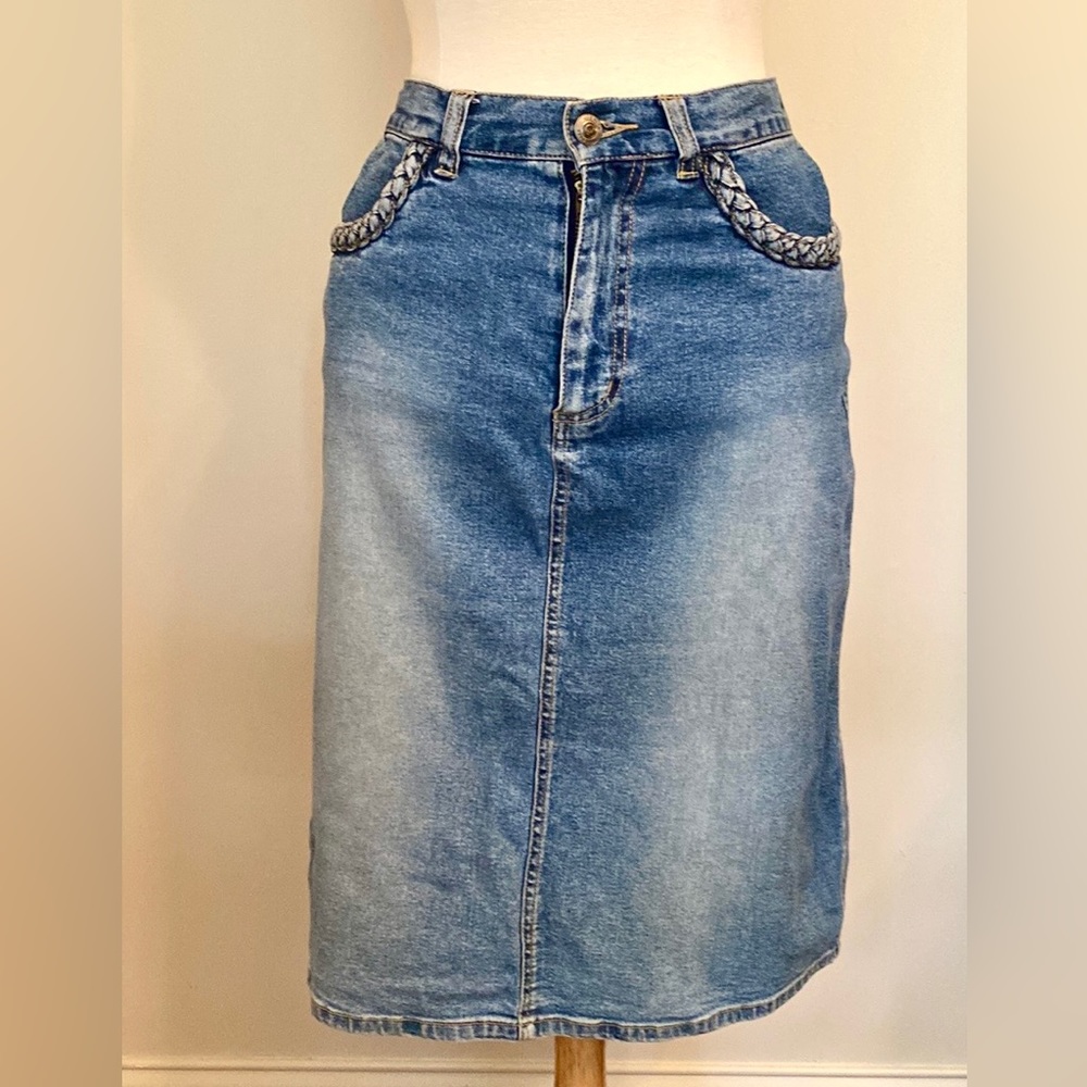 Denim Midi Skirt